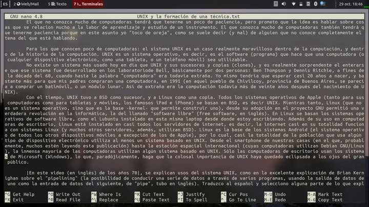 captura de pantalla laptop Lubuntu